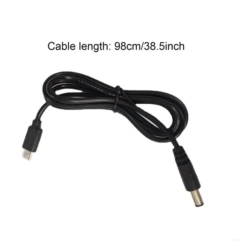 Y4UE Universal USB C Type-C PD to 12V 5.5x2.5mm Converter Cable for Fan Router Modem Notebook Computer LED Light Speaker