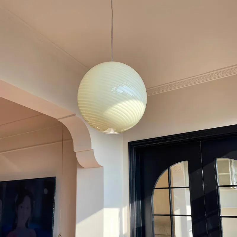 2025 Murano Lollipop Colorful Bubble Creative Glass Pendant Light Medieval Cream Restaurant Bedroom Children's Room Light Lustr