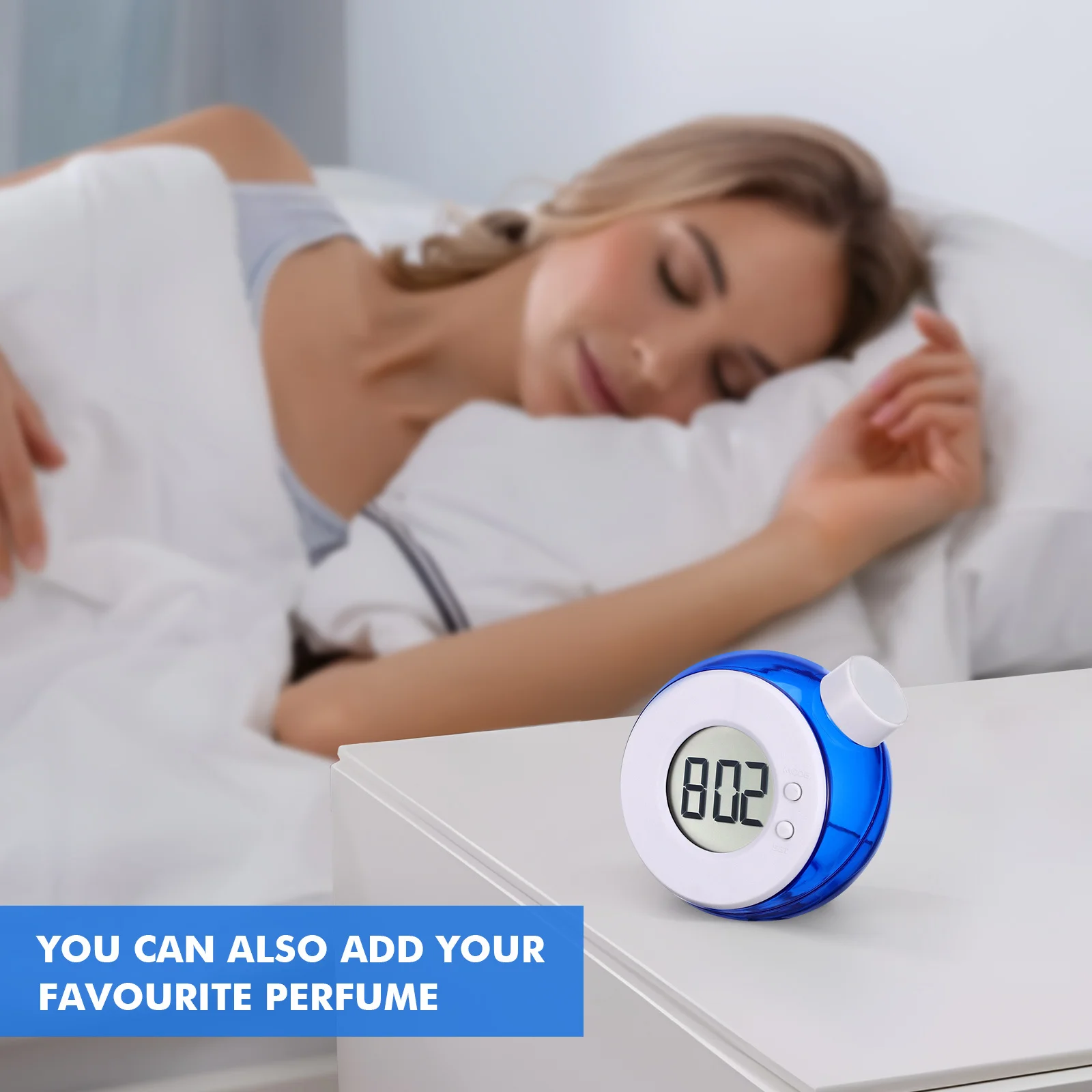 

Water Energy Clock Blue Led Display No Clean Water Powered Magnesium Aluminum Reaction Long Lasting Perfume