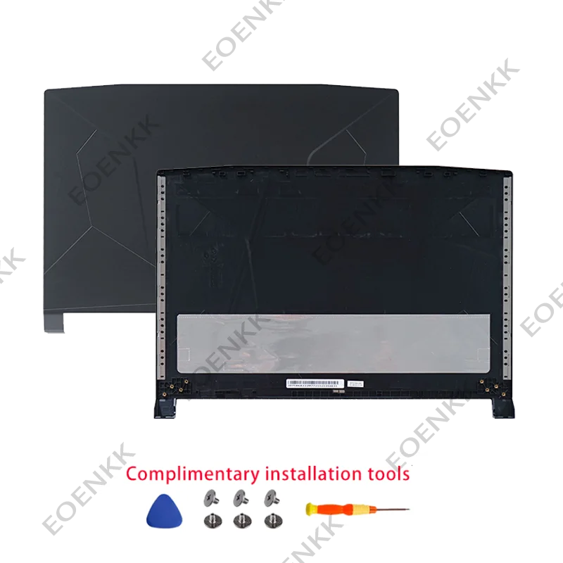 For MSI Katana GF66 11UE 11UG MS-1581 1582 Housing Set, Bottom Cover Top Palmrest Back Cover Front Bezel Replacement Kit
