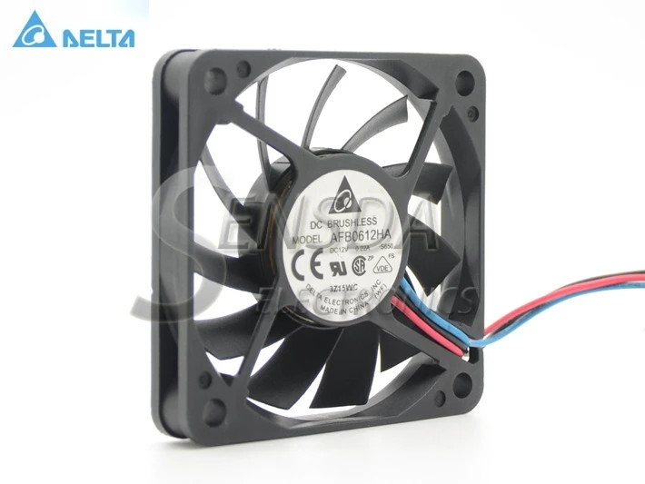 

for delta AFB0612HA DC 12V 0.22A Cooling Fan For Server Square Fan 60x60x10mm 3-wire dc brushless 6cm cooler