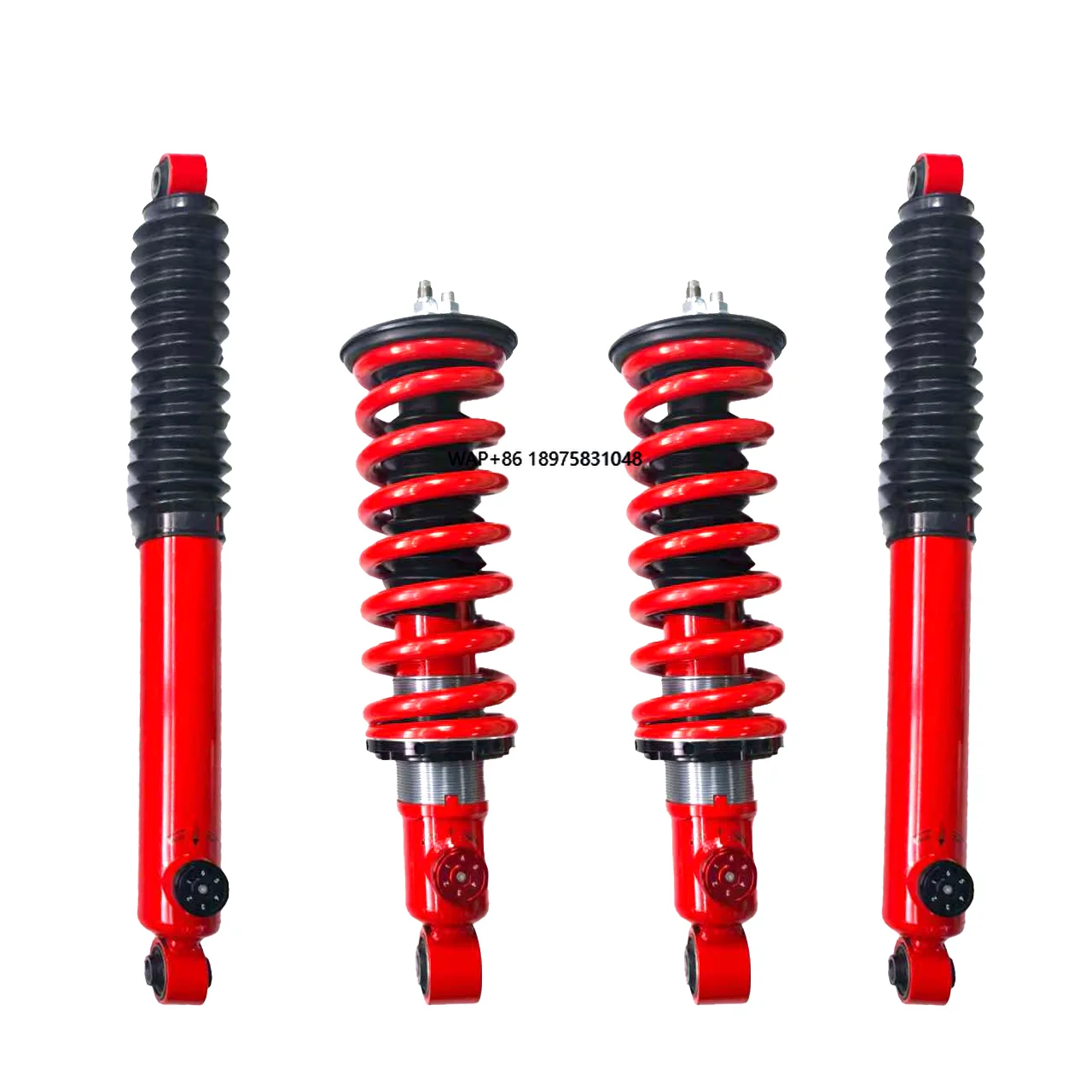 

NP300 58mm Diameter Rear and Front Adjustable Compression Oil Shock Absorber 6-Stage Red Color