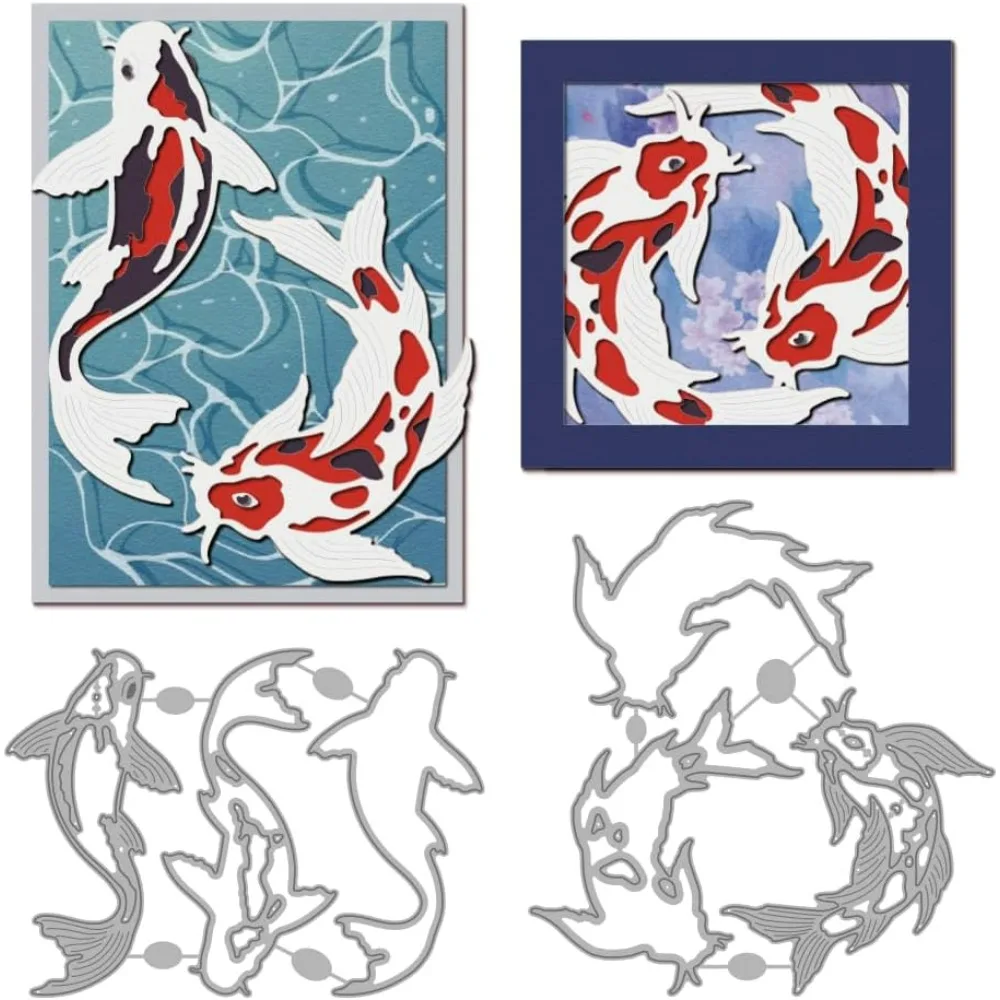 Everything You Need to Know About the 2Pcs Koi Pattern Die Cutting Stencils for Jewelry and Craft Projects