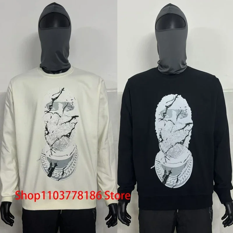 American Street Style IH NOM UH NIT Hoodie Sweatshirts Destroy Crack Masked Man Print Ih Nom Uh Nit Roundneck Pullover Top