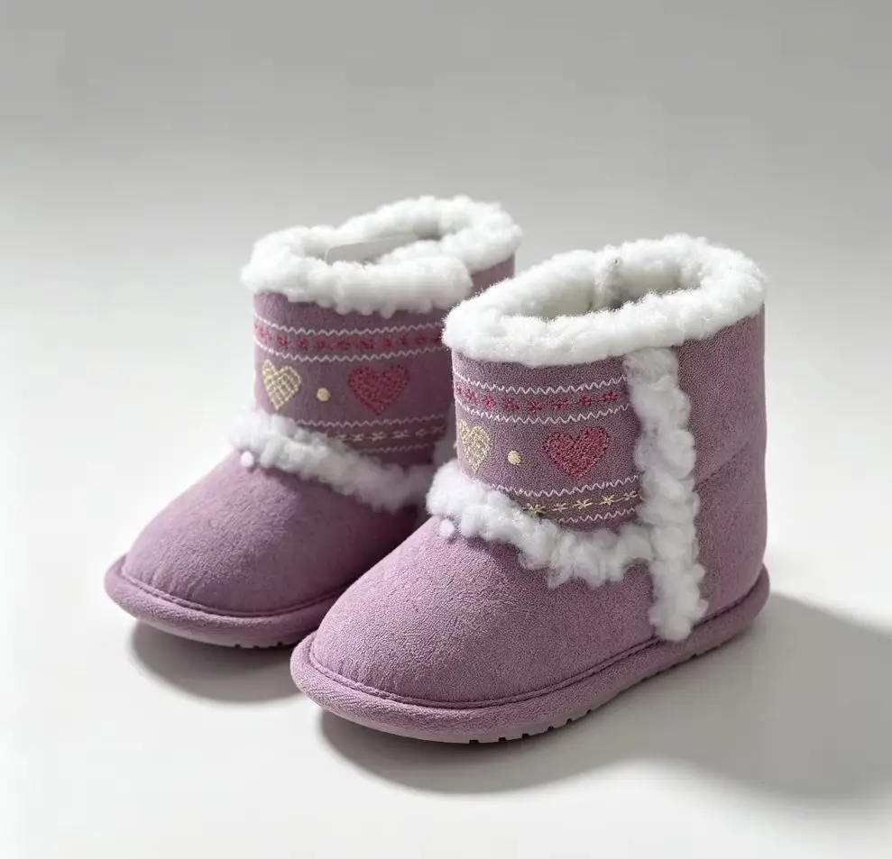 Winter Snow Boots for Babies Soft Sole Anti-Slip Warm Lined Infant Footwear for Cold Weather Protection