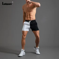 Ladiguard Mannen Casual Skinny Strand Shorts Homme Patchwork Shorts Plus Size Mannelijke Trekkoord Korte Broek Sexy Heren Kleding 2022