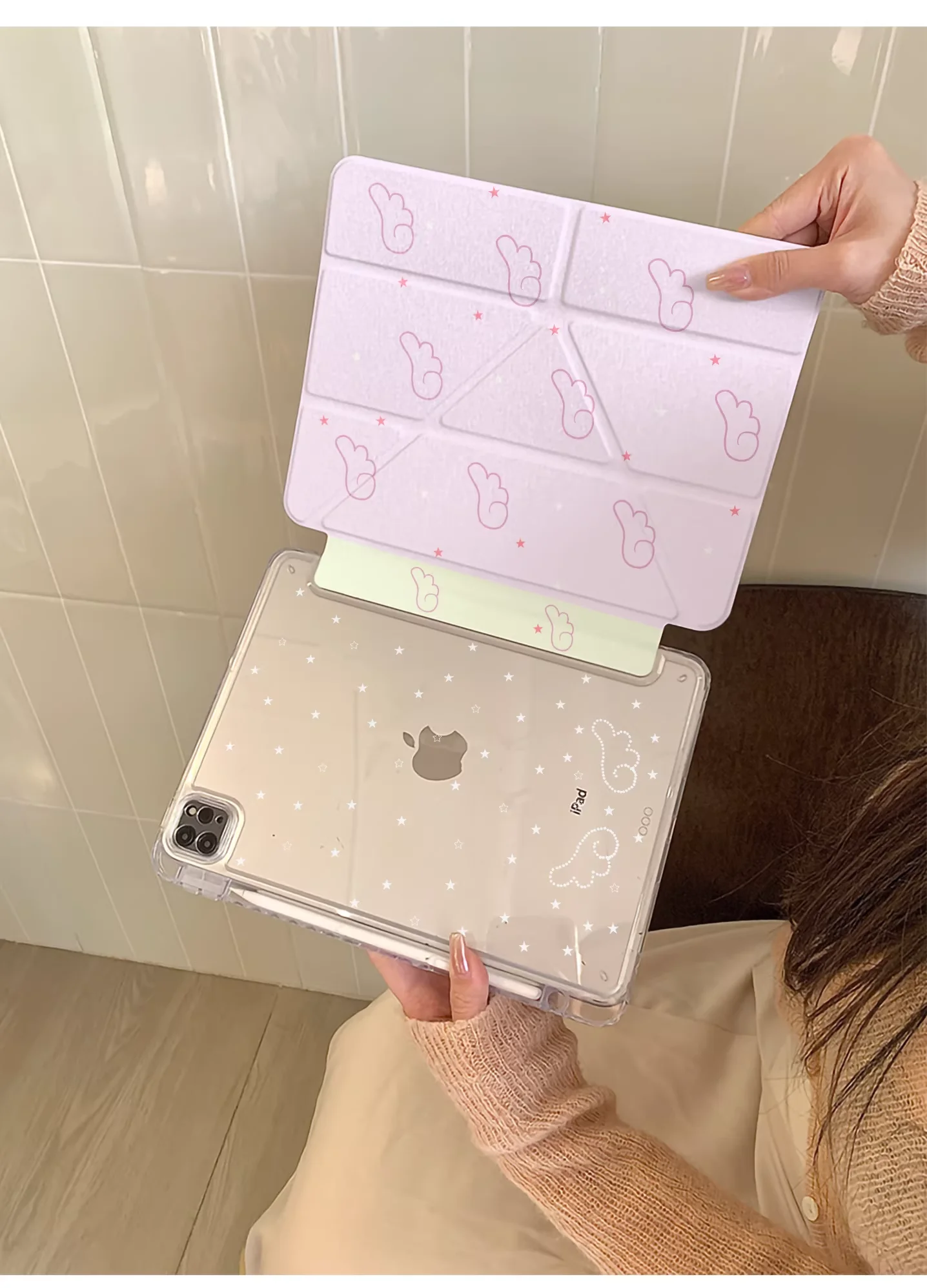 

Pink Angel Wings With Pen Slot For iPhone iPad Mini 4 5 6 7 iPad 5 6 7 8 9 10 Air 1 2 3 4 5 6 7 M2 M3 A16 Pro M4 M5 Cover Ins