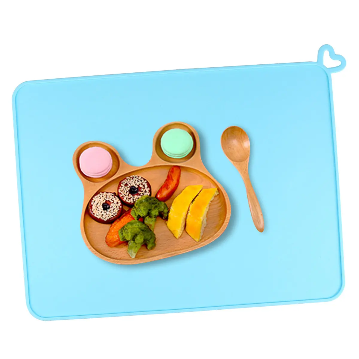 1Pcs Silicone Table Mat for Kids Non-Slip Heat Resistant Washable Dish Mat Soft Bpa-Free Infant Meal Protector Home Restaurant