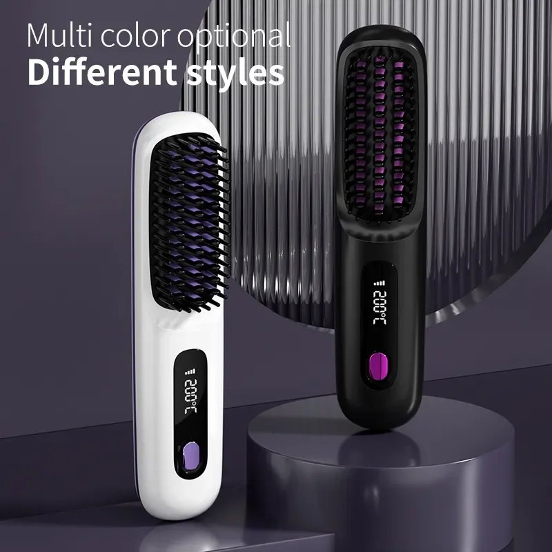 

New Design Portable Electric Hair Straightener Comb Brush