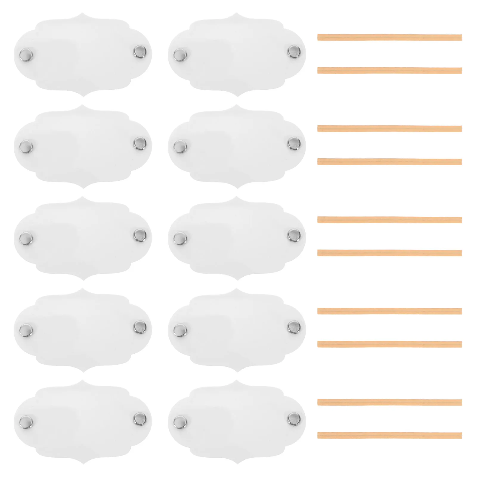 

10Pcs Rattan Basket Label Tags Blank Writable Acrylic Bin Labels 3x2in Home Kitchen Office Storage Organizer Pantry Shelf Tags