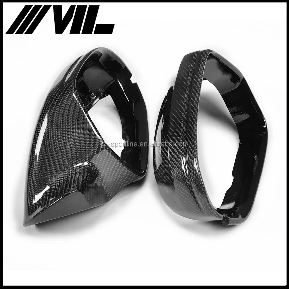 Car Auto Full Replacement Carbon Fiber Rearview Mirror For Audi C7 S6 RS6