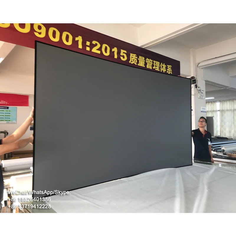 XYSCREEN 120inch 16:9 zero edge anti-light curved narrow frame projector screen