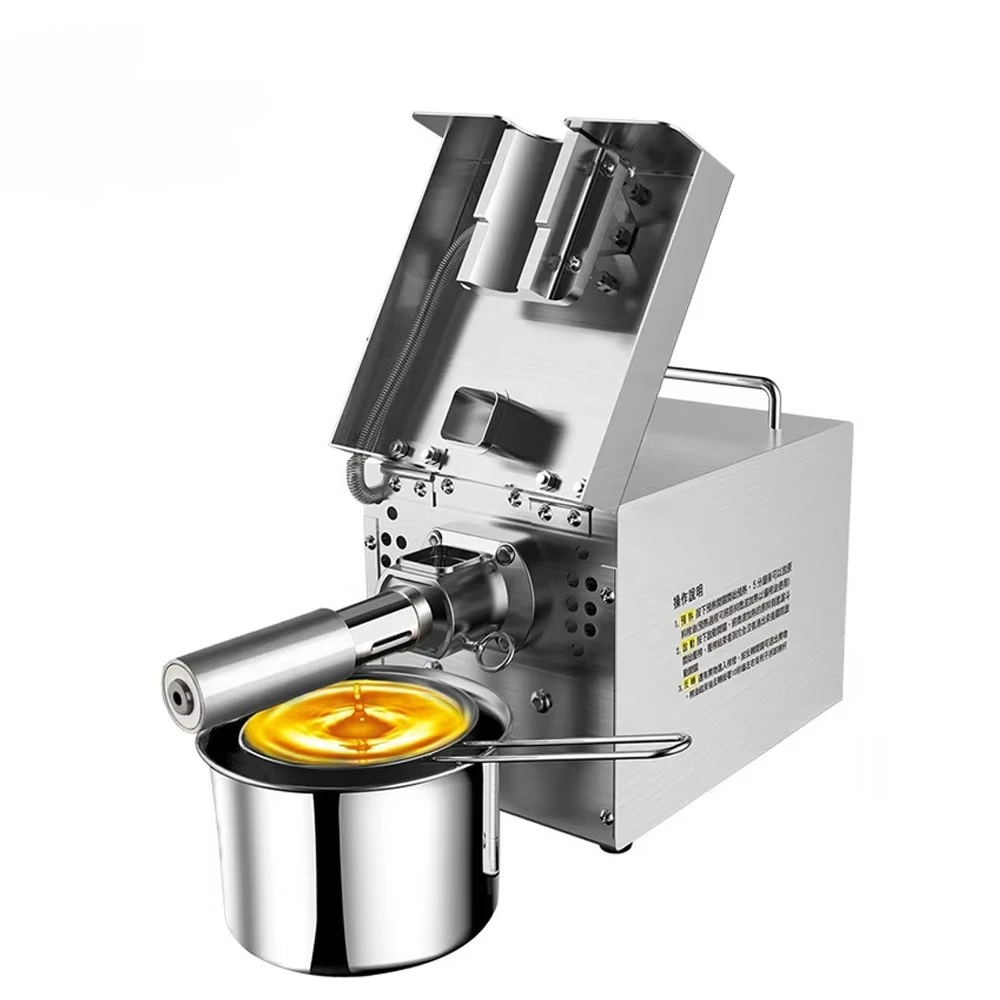 Home Small Cooking Oil Making Machine Automatic Mini Oil Press Machine Commercial Stainless Steel Cooking Oil Extracting Machine