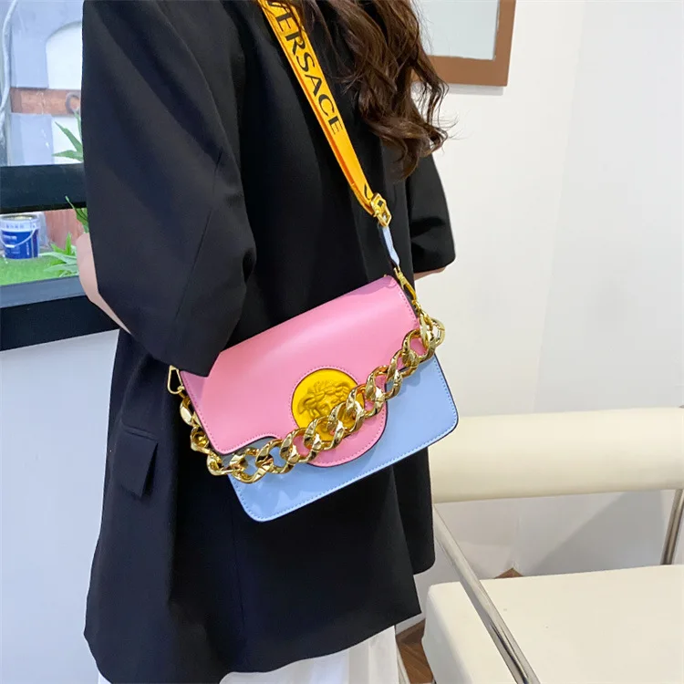 حقيبة كروس جلدية مزخرفة، حقيبة كتف على الطراز الكوري القديم، محفظة أنيقة بمقبض علوي للنساء، حقيبة مربعة مستوحاة من الطراز الكلاسيكي