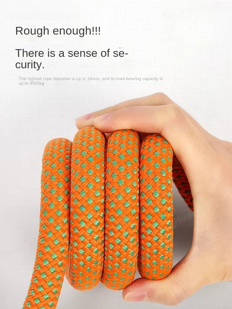 12mm Outdoor Downhill Safety Rope Aerial Work  Air Conditioning Installation Safety Lifeline Rescue