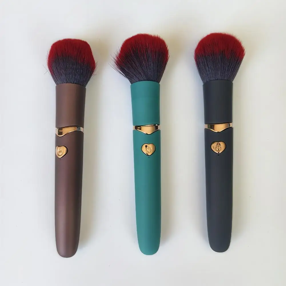 USB Rechargeable Cosmetic Brush,Electric Makeup Brush, 10 Gear Vibration Makeup Brush For Liquid Powder Blusher Concealer