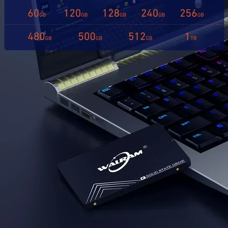 WALRAM 2.5 SATA3 SSD 128GB 120GB 1TB 2TB SSD 512GB 500GB 480GB 데스크탑 내장 SATA 3 하드 디스크 256GB 240GB HDD 노트북 PC용
