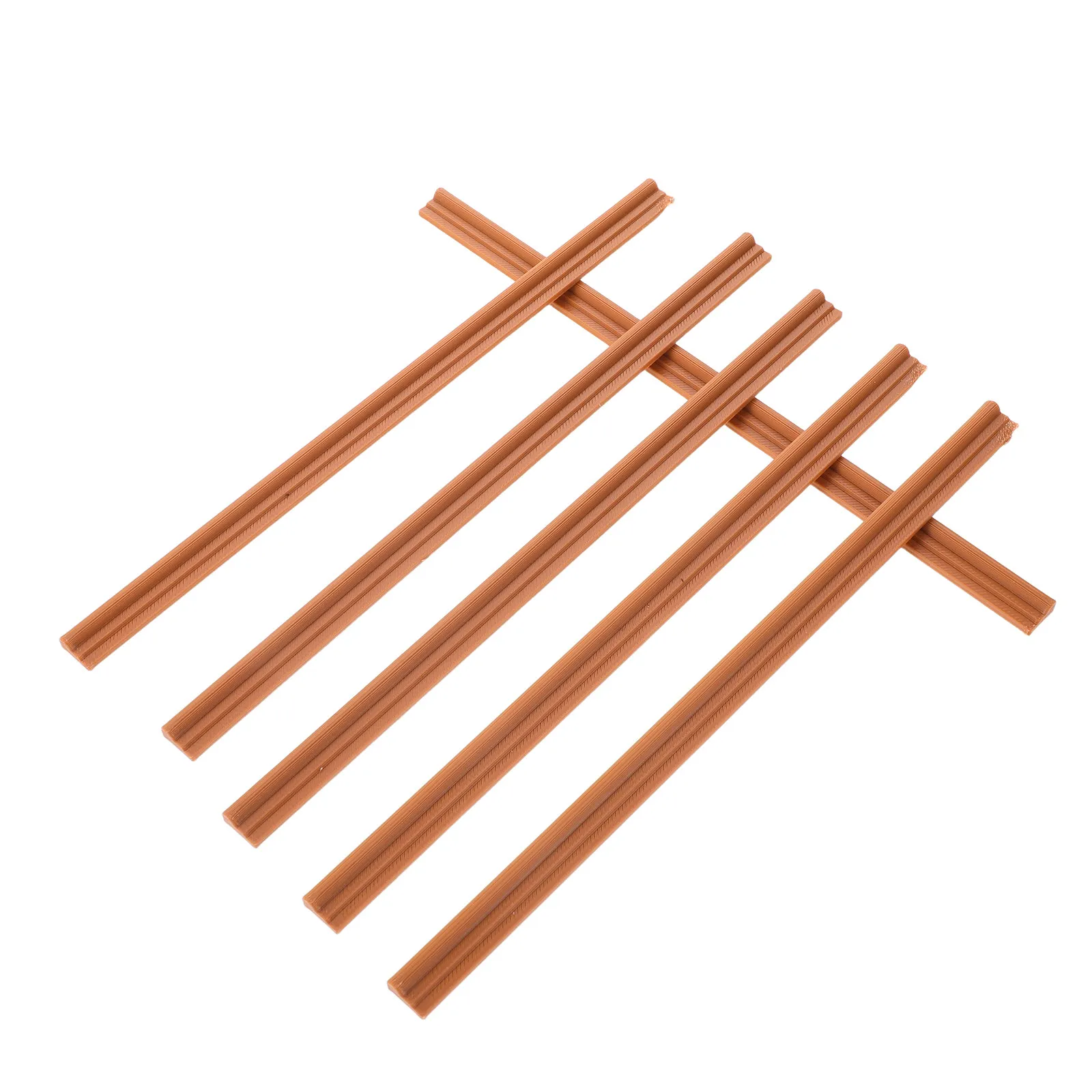 

6Pcs Miniature Dollhouse Trim Molding Strips Baseboard Corner Wainscoting Wall Border Decorative Plastic Craft Supplies for DIY