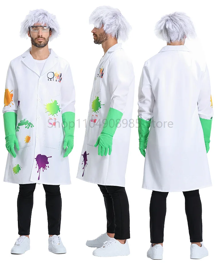 

Unisex Adult Scientist Costume For Men Women Imaginative Classroom Activities Outfits Cosplay Party Lab Coat