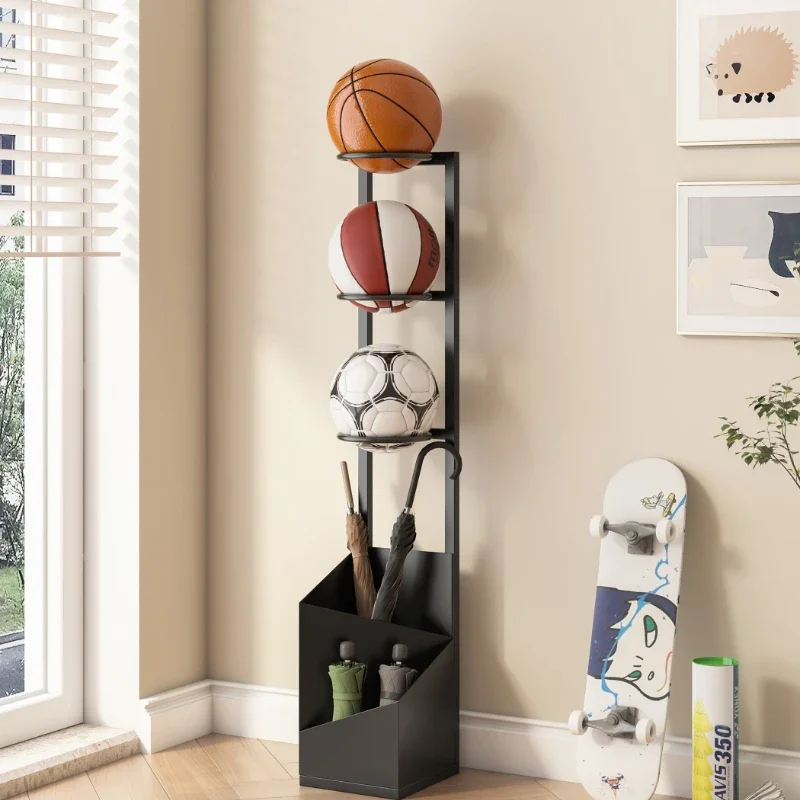 Basketball rack, household sports equipment storage rack, racket, football storage rack, ball placement, multi-functional