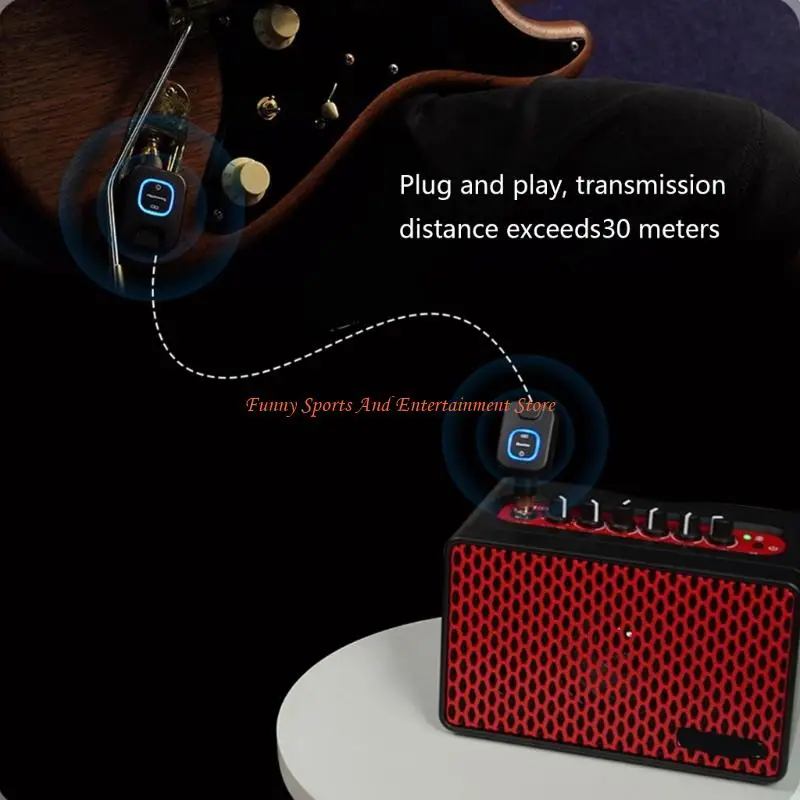 

C4DE 5.8GHz Wireless Guitar System Rechargeable Sound Wireless Transmitter Receiver with Strong Anti-Interference Ability