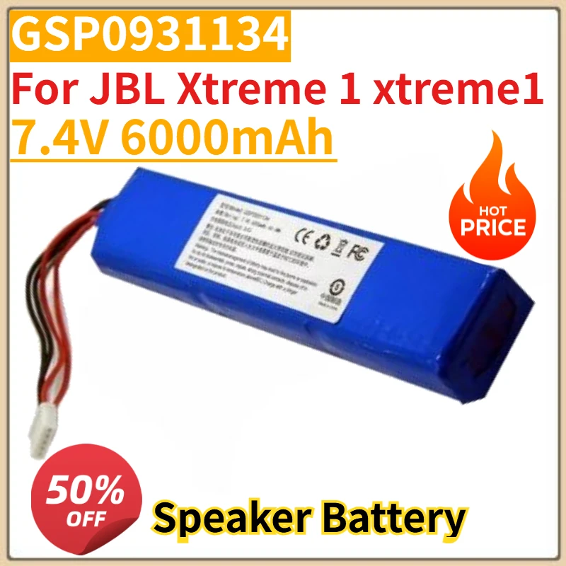 

New High Quality 7.4V 6000mAh Speaker Battery GSP0931134 for JBL Xtreme 1 xtreme1