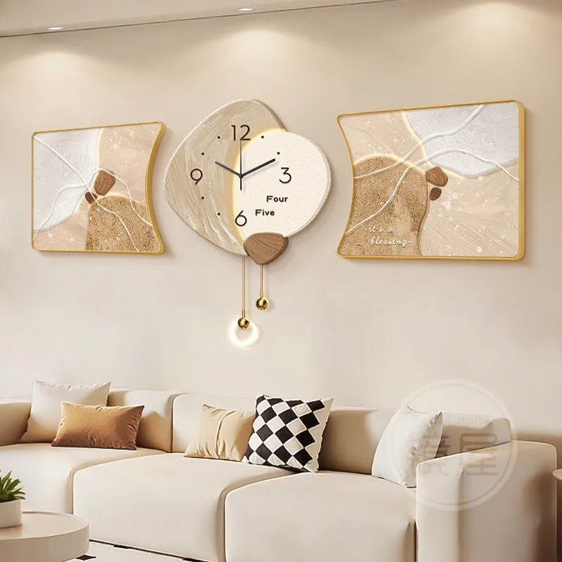 Fashion Xenomorph Clock Wall Living Room Art Mural Big Size Interior Wall Watch Modern Aesthetic Reloj De Pared Home Decoration