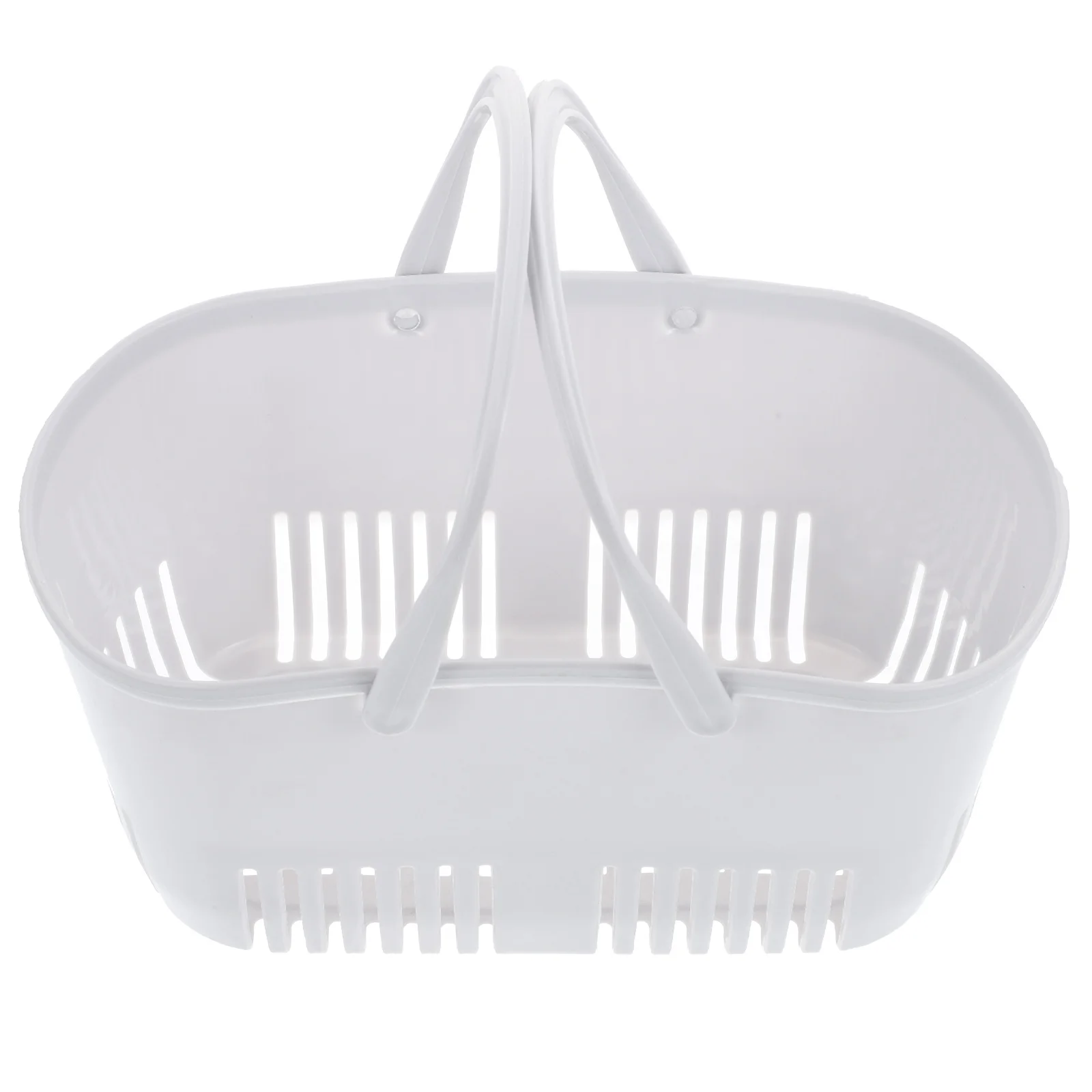 

1Pcs Shower Basket Hollow Design Handheld Double Handle Bathroom Storage Organizer Shampoo Storage Container Plastic Bath Basket