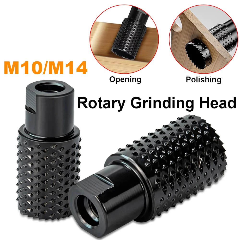 

M10/M14 круглая шлифовальная головка, роторная шлифовальная машина, открывалка для отверстий из высокоуглеродистой стали для резьбы по металлу и дереву/полировки/гравировки