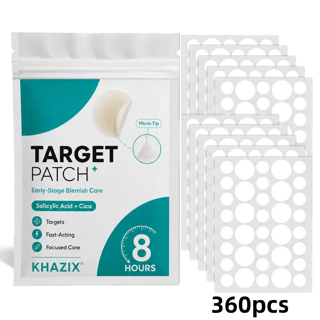 Round Acne Patches, 360 Pieces. Full Coverage Invisible Round Pimple Stickers, Effectively Cover Blemishes and Acne Marks.