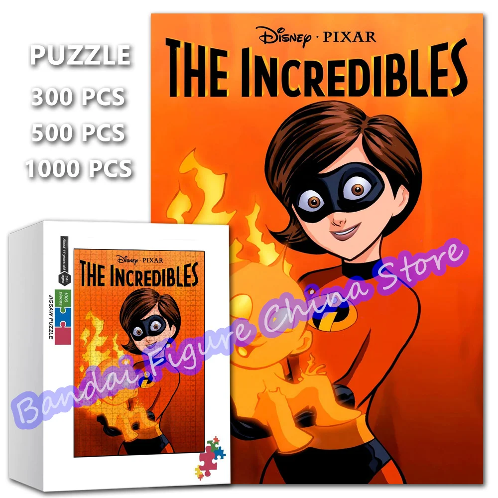 Superman Family Anime Jigsaw Puzzle 300/500/1000 Pieces Disney Cartoon The Incredibles Print Puzzle for Kids Education Toys