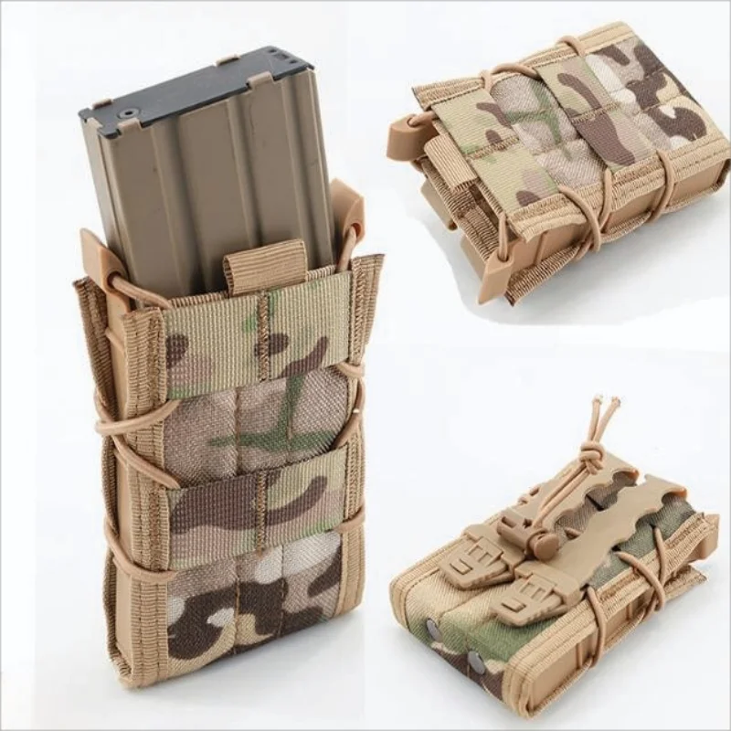 

Tactical Single Magazine Pouch For 5.56 M4 Molle AK AR AR15 Rifle Mag Holster CS Airsoft Paintball Hunting EDC Tool Waist Bag