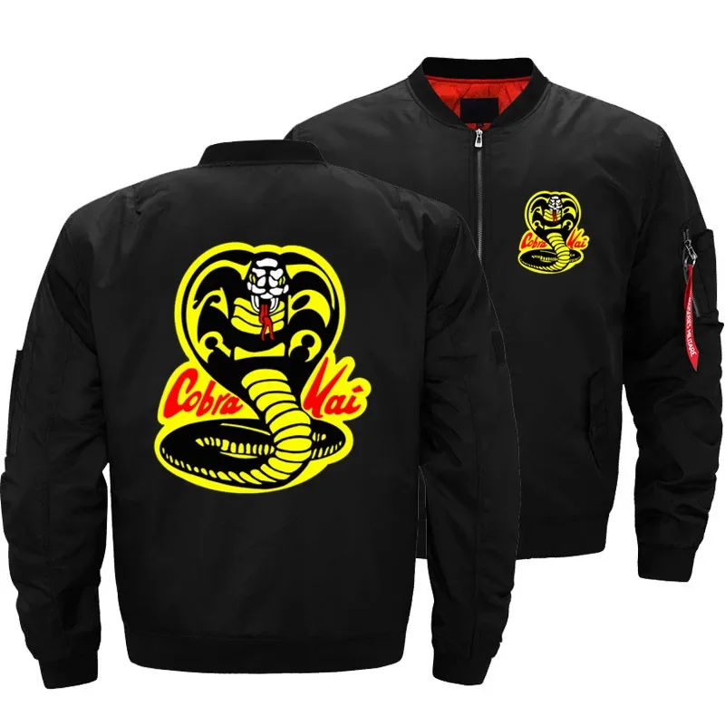 

Men's Bomber Jackets Cobra Kai Karate Kid Pilot Air Military Motorcycle Windbreaker Thicken Coats Oversized ceketler casacas 5XL