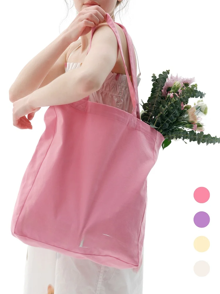 FORRETRO Classic Large Capacity Commuter Eco-friendly Tote Bag Double-sided Logo Embroidery Multicolor Canvas Bag