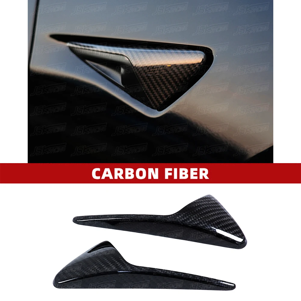 

Carbon Fiber Side Vent Fender Camera Cover For Tesla Model 3 2016-2019