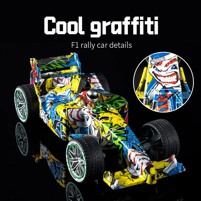 F1 Racing Car Formula Graffiti Remote Control Car Conquer All Kinds Of Road Fast Drift RC Car Boy‘s Toy Christmas Gift