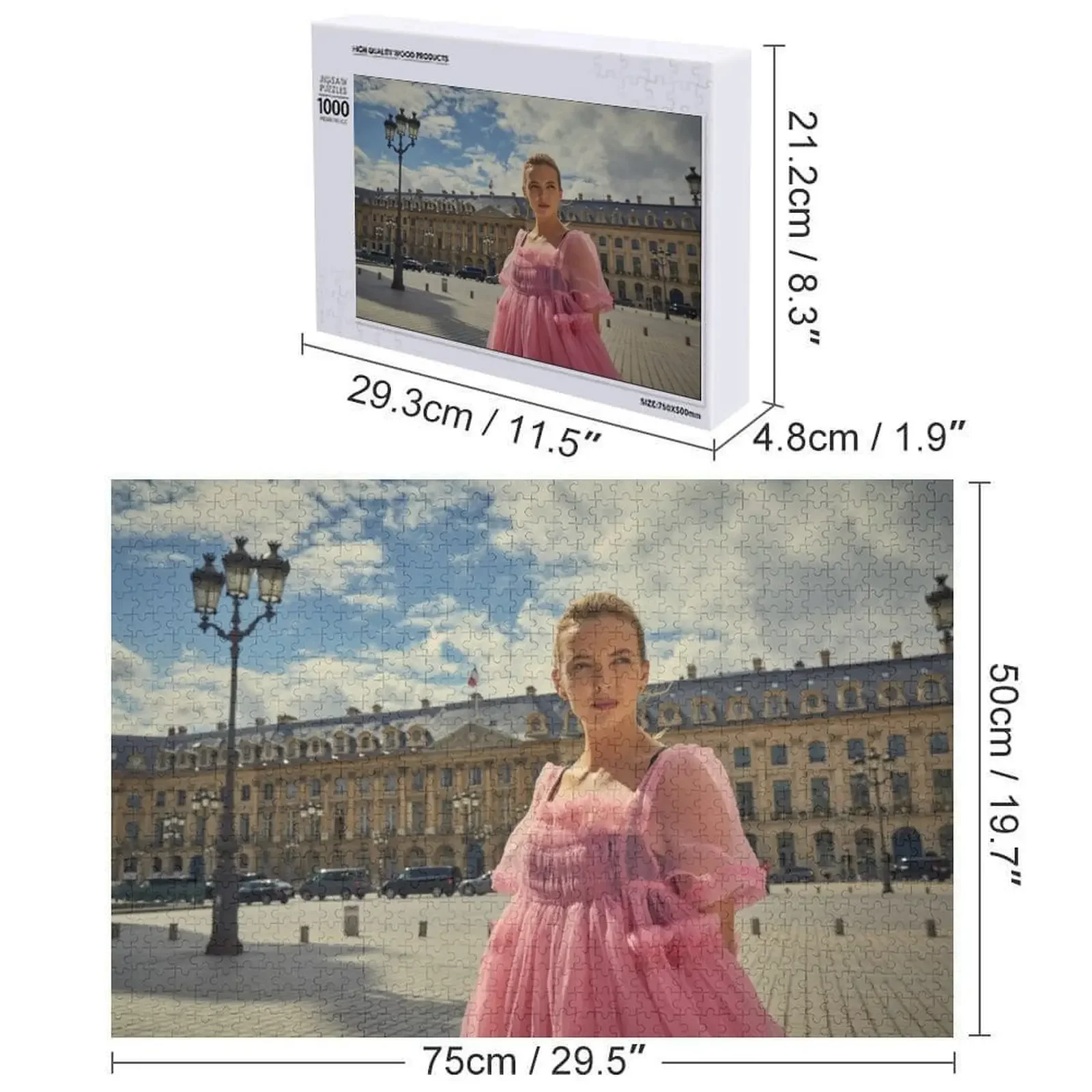 Paris villanelle quebra-cabeça personalizado nome de madeira imagem personalizado madeira personalizado quebra-cabeça de objeto do bebê