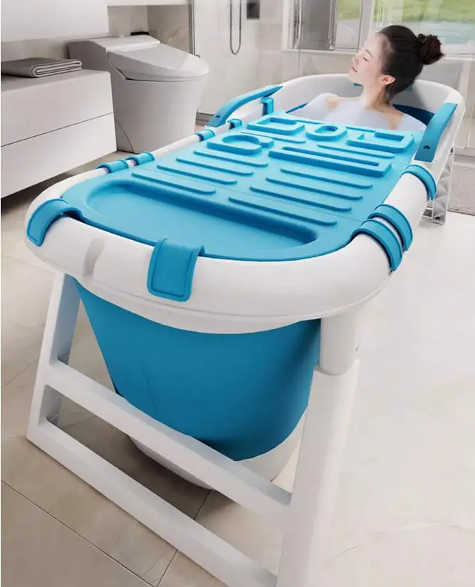 Household full body folding bathtub thickened bathtub adult bathtub can sit bathtub bathtub