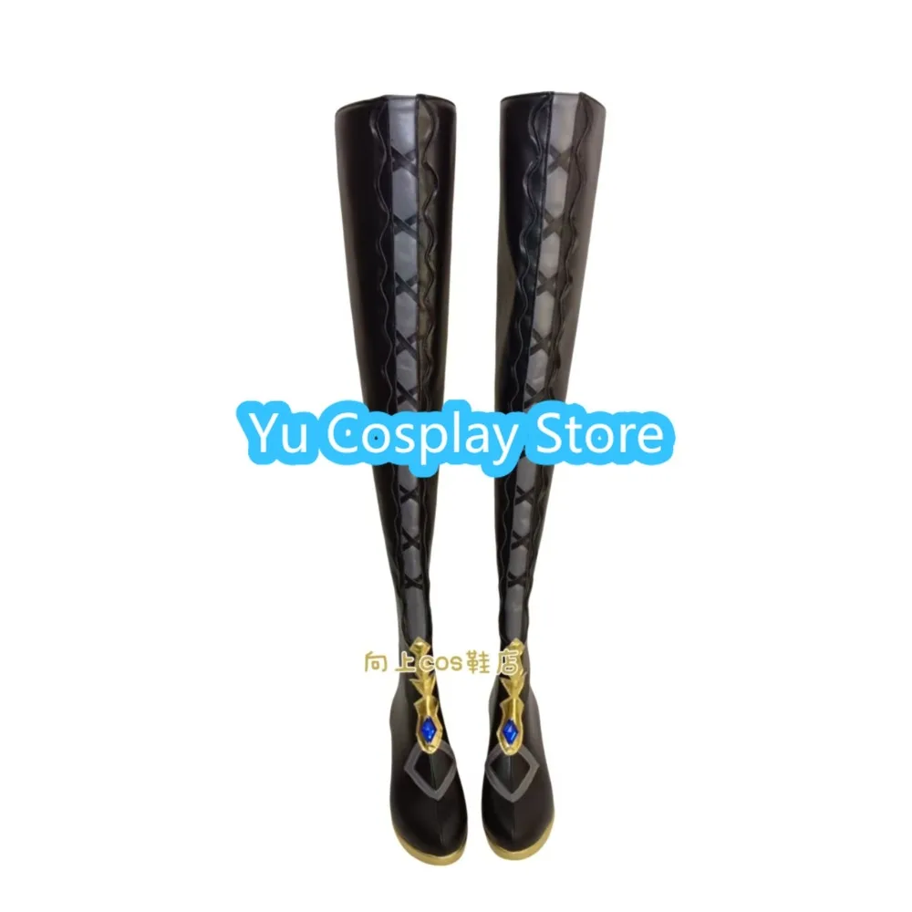 ร้านยูคอสเพลย์ รองเท้าคอสเพลย์เนเวียจากเกมเก็นชิน อิมแพ็ค รองเท้าบูทคอสเพลย์อนิเมะ รองเท้าบูทคอสเพลย์สำหรับฮาโลวีน อุปกรณ์ประกอบชุด