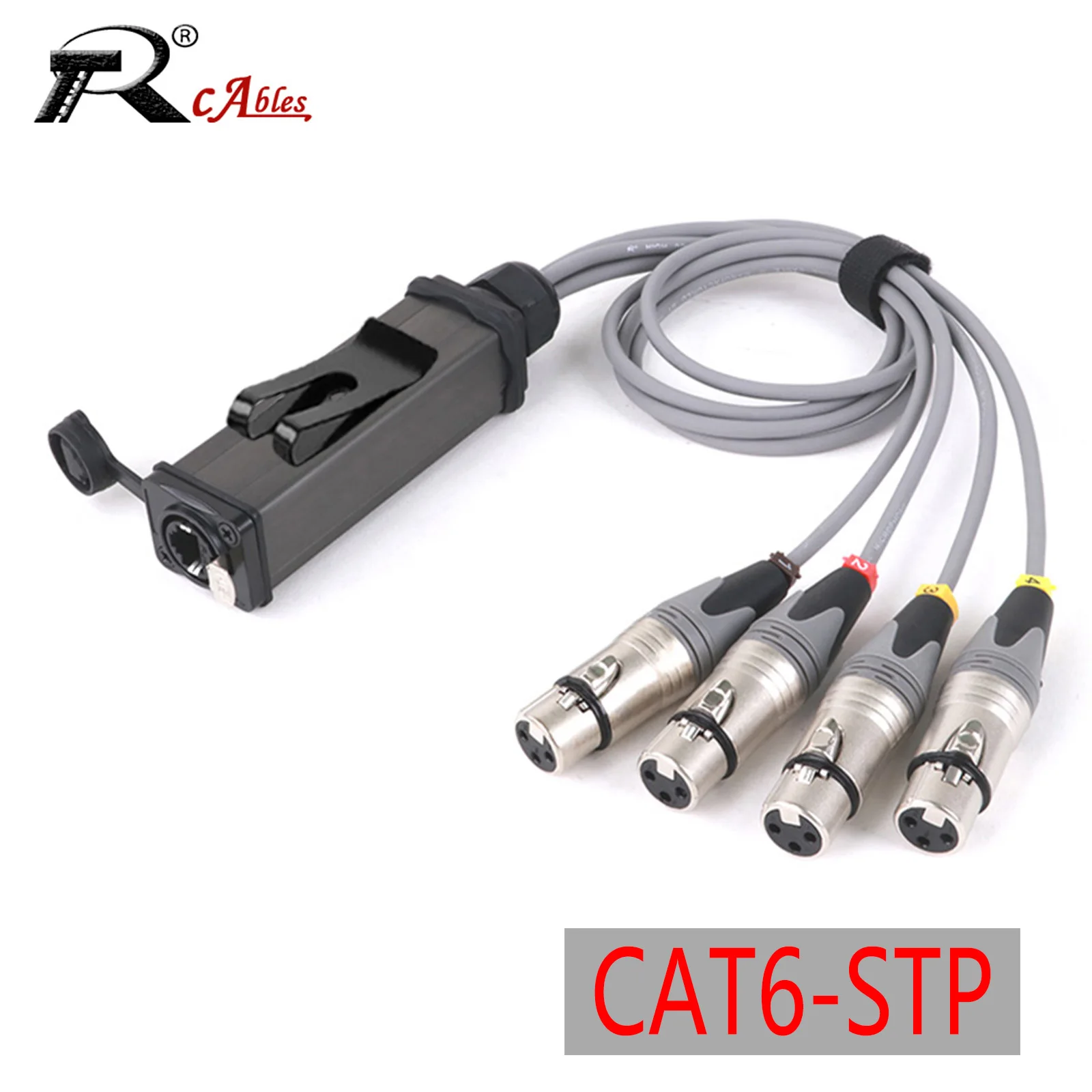 4-CH Snake Receiver Network Extender 3-Pin XLR To Ethernet Adapter Multi Network,CAT6 STP RJ45-XLR Female Audio Cable 0.5M-10M