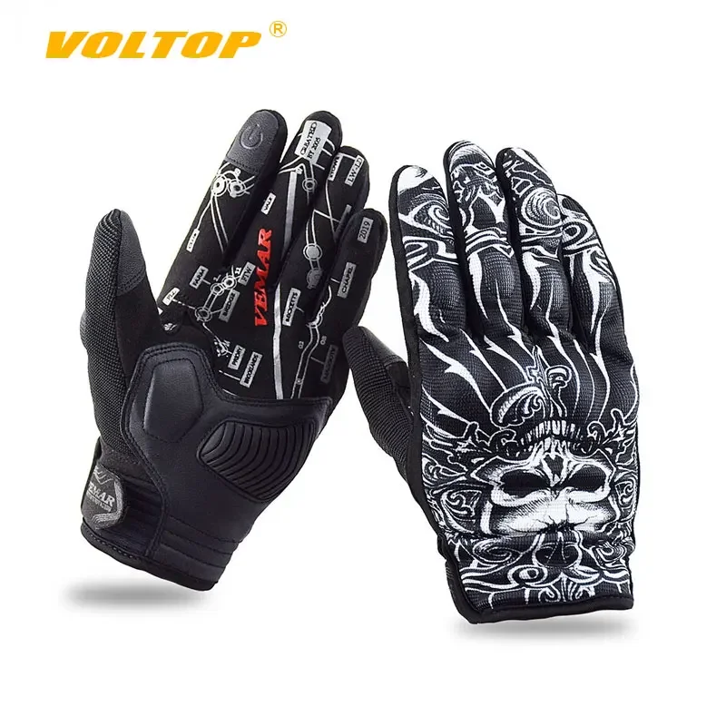 

Skull Cycling Gloves Motorcycle Rider Motorcycle Off-road Gloves Mountain Bike Anti-fall Can Touch Screen Men