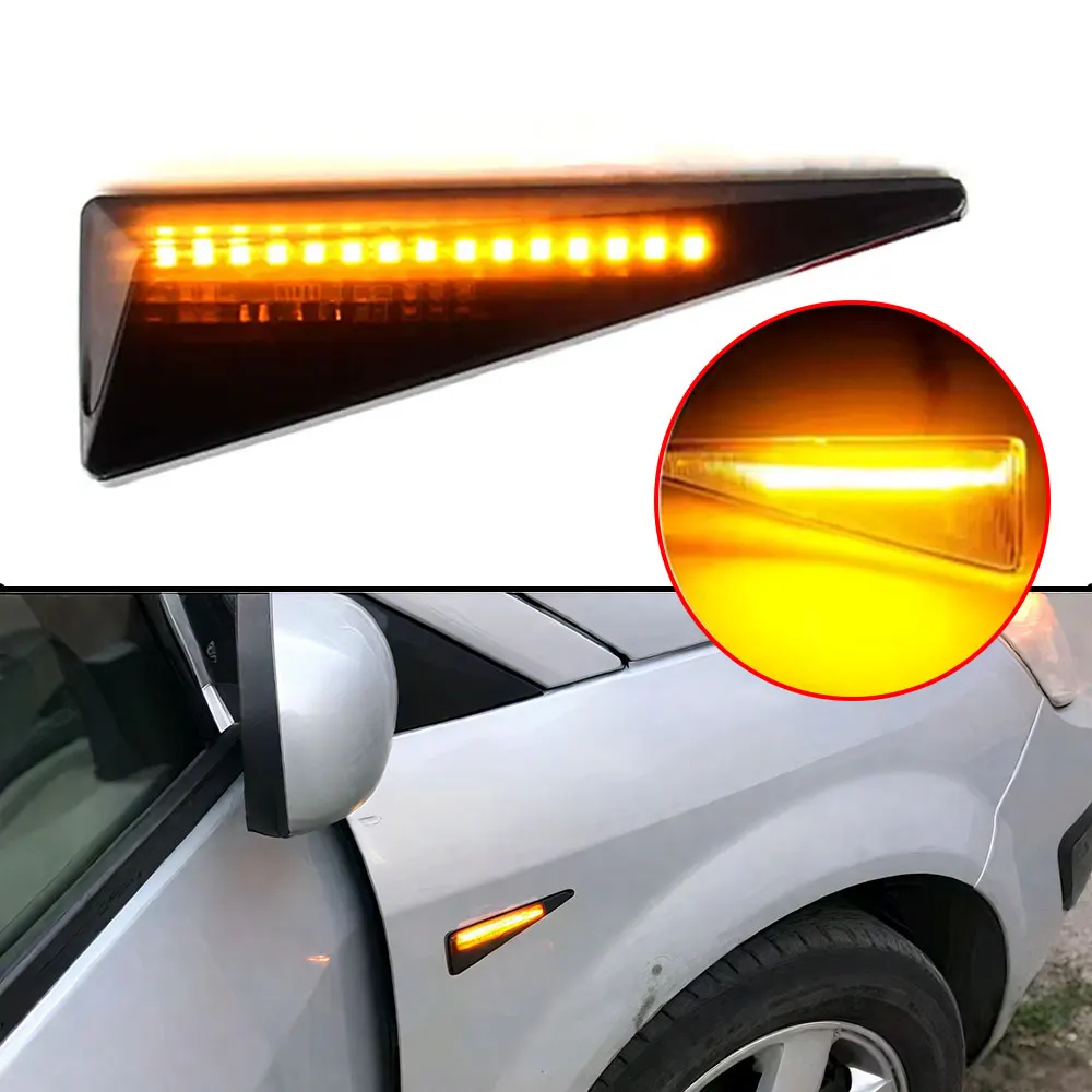 

2pcs Car Fender Dynamic Turn Light Body Side Signal Lamp for Renault Megane MK2 CC Espace MK4 Scenic MK2 Wind Avantime Thalia 2