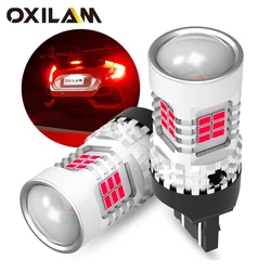 OXILAM 2Pcs Super Bright 7443 LED Red CANBUS No Error T20 W21/5W 7440 W21W WY21W LED Bulb Turn Signal Light DRL Brake Tail Lamp