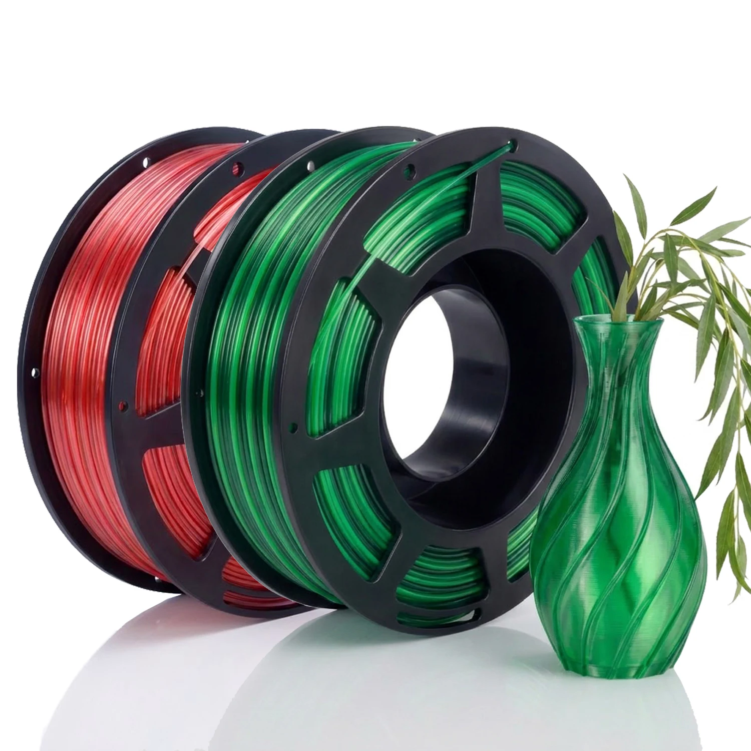 Translucent PETG 1.75mm Filament Red Yellow Gradient Grass Green Gradient 200g 250g 500g 1kg Optional Low Warping FDM 3D Printer