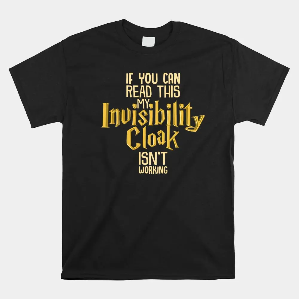 

Invisibility Cloak Shirt Geek Book Shirt Sportswear Quick-Drying Breathable T-Shirt For Male