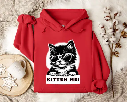 Polarshe Black Cat,Animal Lover, Kitten Me, Funny, Pet Owner, Cat Lover / Sweatshirt