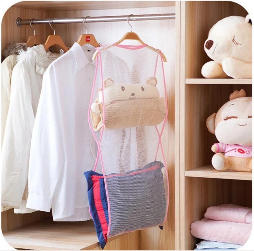 Picture 6: Pillow Drying Racks Hanging Net Clothes Rack Folded Mesh Clothes Drying Net Rack Lay Flat Dry Hanger Indoor Outdoor Towel Rack