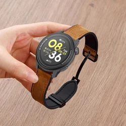 20mm 22mm Leather+Silicone Band for COROS PACE 3/2 Smart Watch Wristband for Coros Pace APEX 1/2 Pro Fold Magnetic Buckle Strap