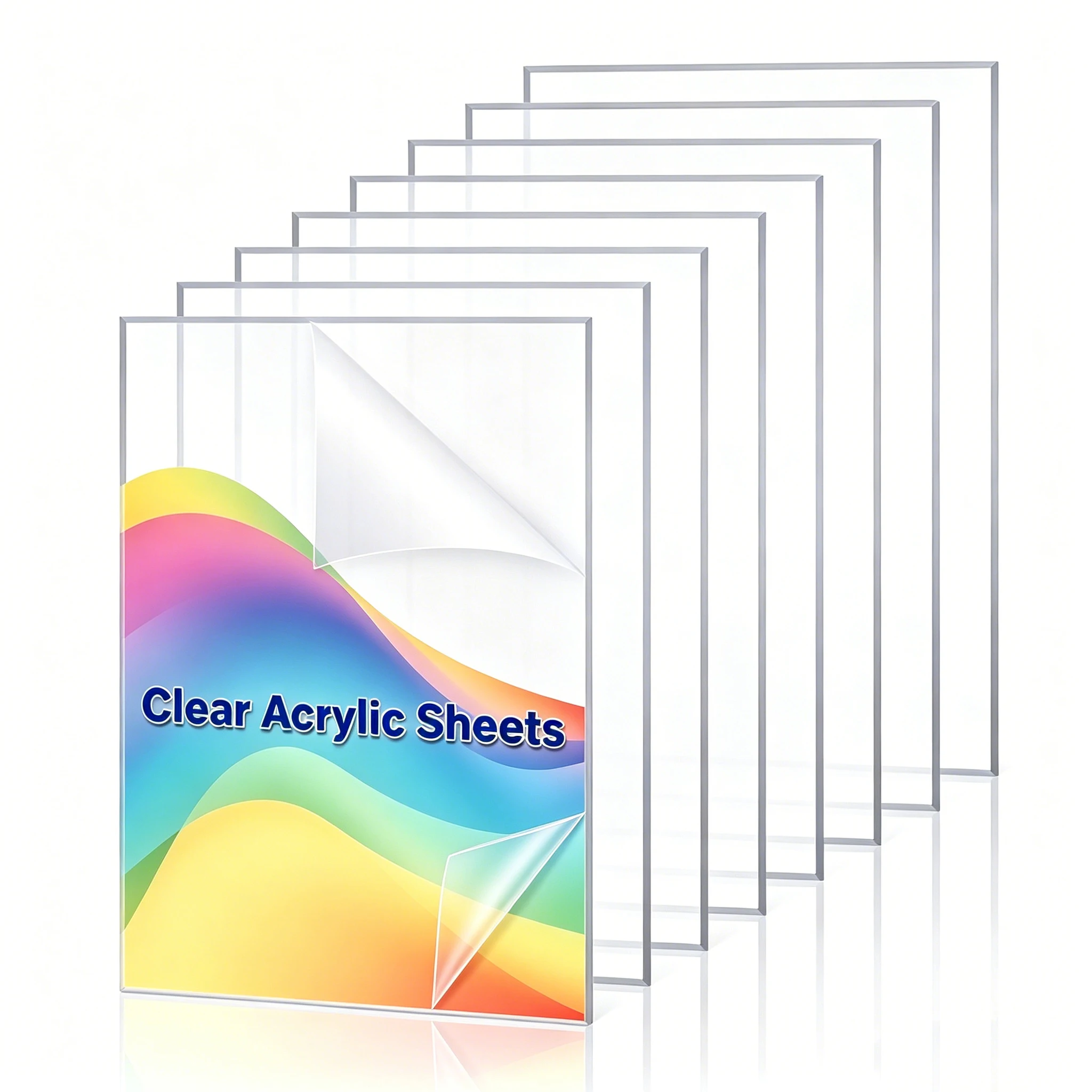 Clear Acrylic Sheet  Transparent Plexiglass Panel Board for DIY Craft Sign Engraving Painting Coaster Laser Cutting 10x15cm 2mm