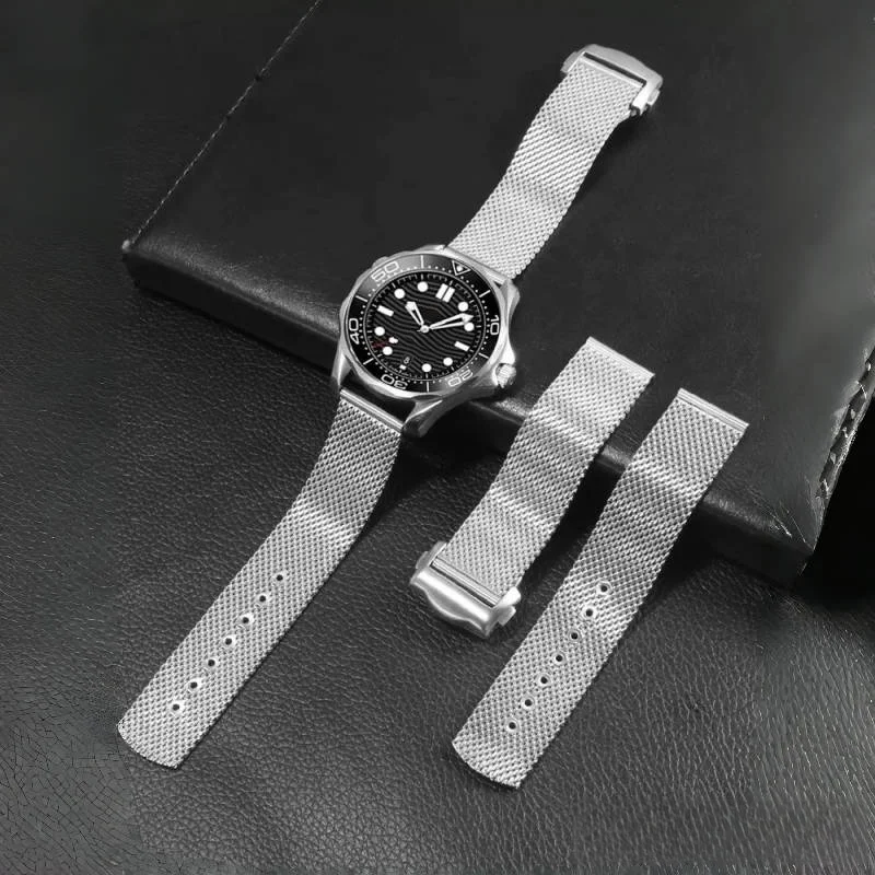 For Omega Seamaster 300 Diving 007 Agent Series 20mm Stainless Steel Strap Business Men's Fashion Quick Release Wristband